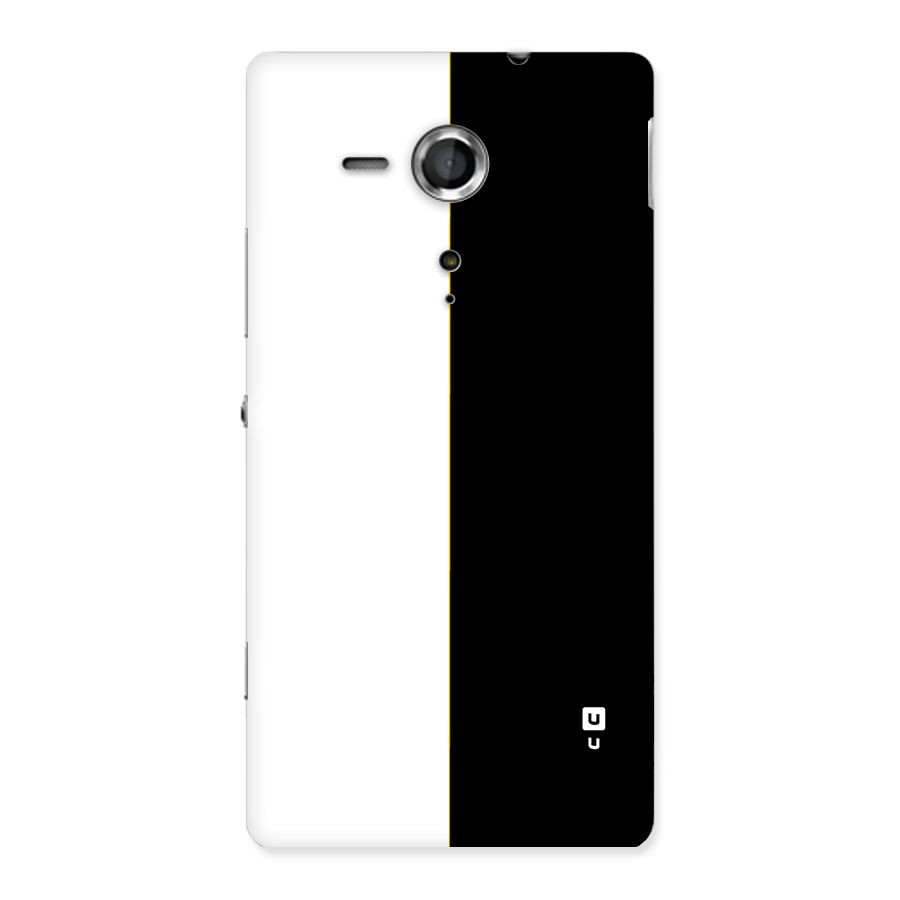 White Black Super Minimalistic Back Case for Xperia Sp