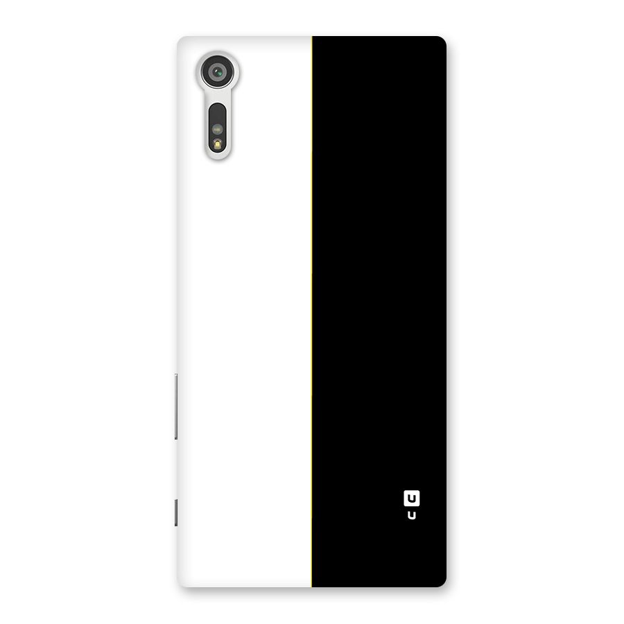 White Black Super Minimalistic Back Case for Xperia XZ