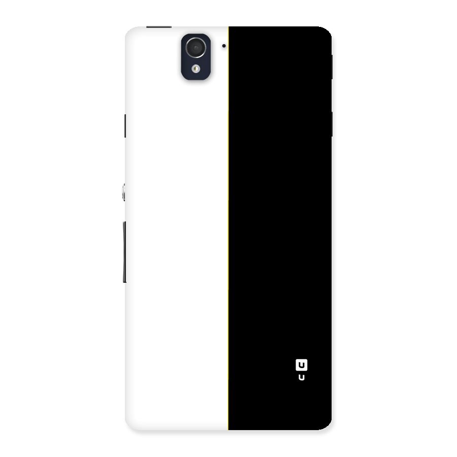 White Black Super Minimalistic Back Case for Xperia Z