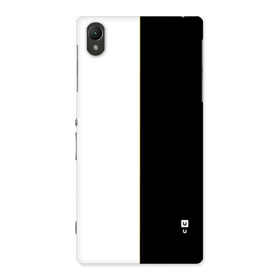 White Black Super Minimalistic Back Case for Xperia Z1