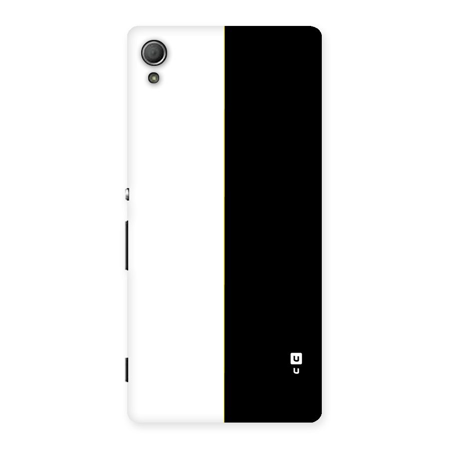 White Black Super Minimalistic Back Case for Xperia Z4