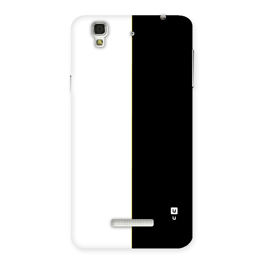White Black Super Minimalistic Back Case for Yureka