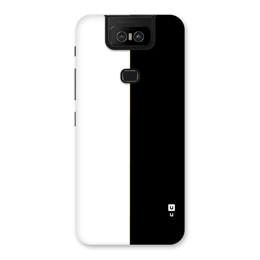 White Black Super Minimalistic Back Case for Zenfone 6z