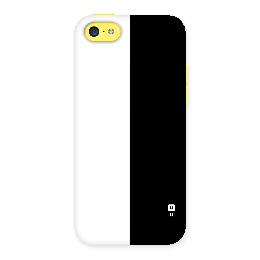 White Black Super Minimalistic Back Case for iPhone 5C