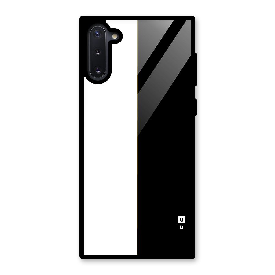 White Black Super Minimalistic Glass Back Case for Galaxy Note 10