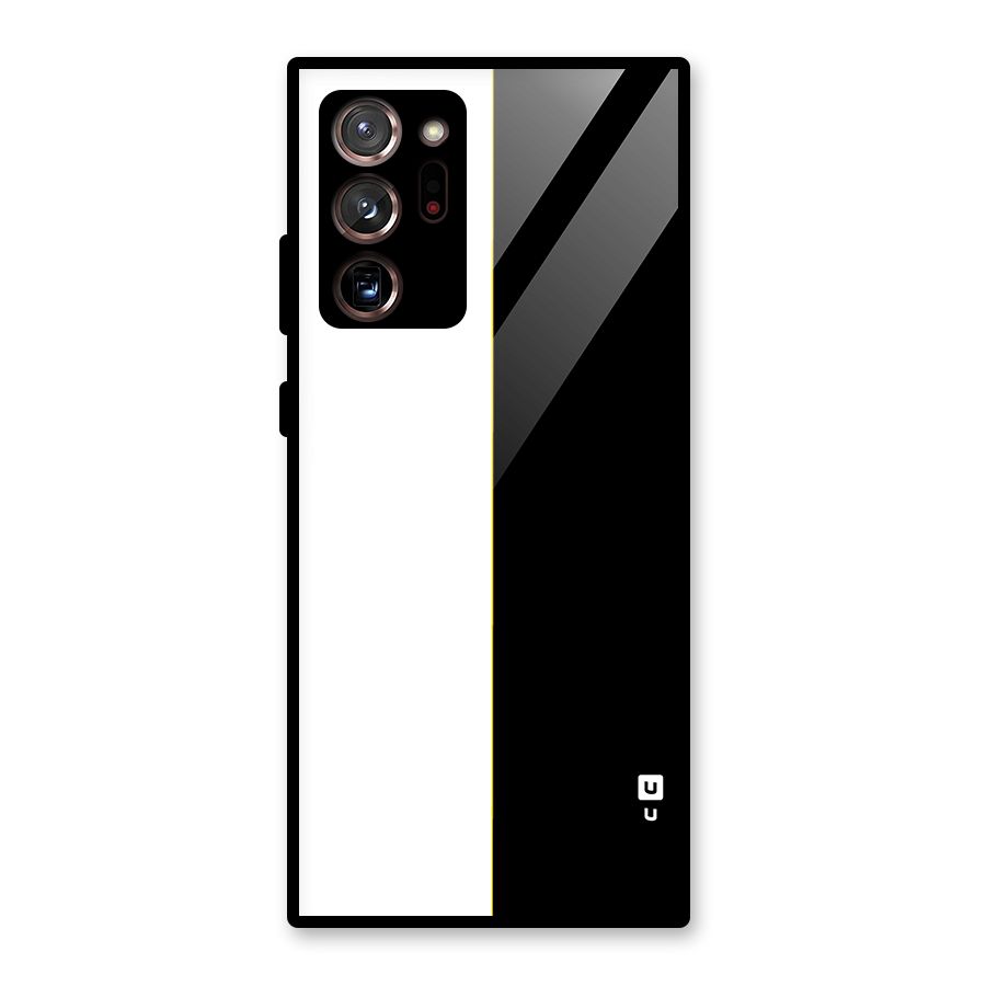 White Black Super Minimalistic Glass Back Case for Galaxy Note 20 Ultra