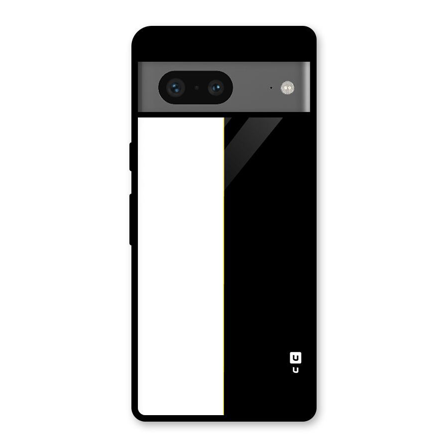White Black Super Minimalistic Glass Back Case for Google Pixel 7