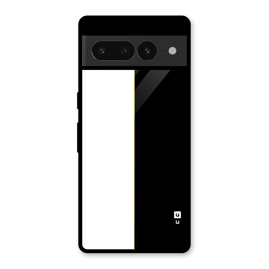 White Black Super Minimalistic Glass Back Case for Google Pixel 7 Pro