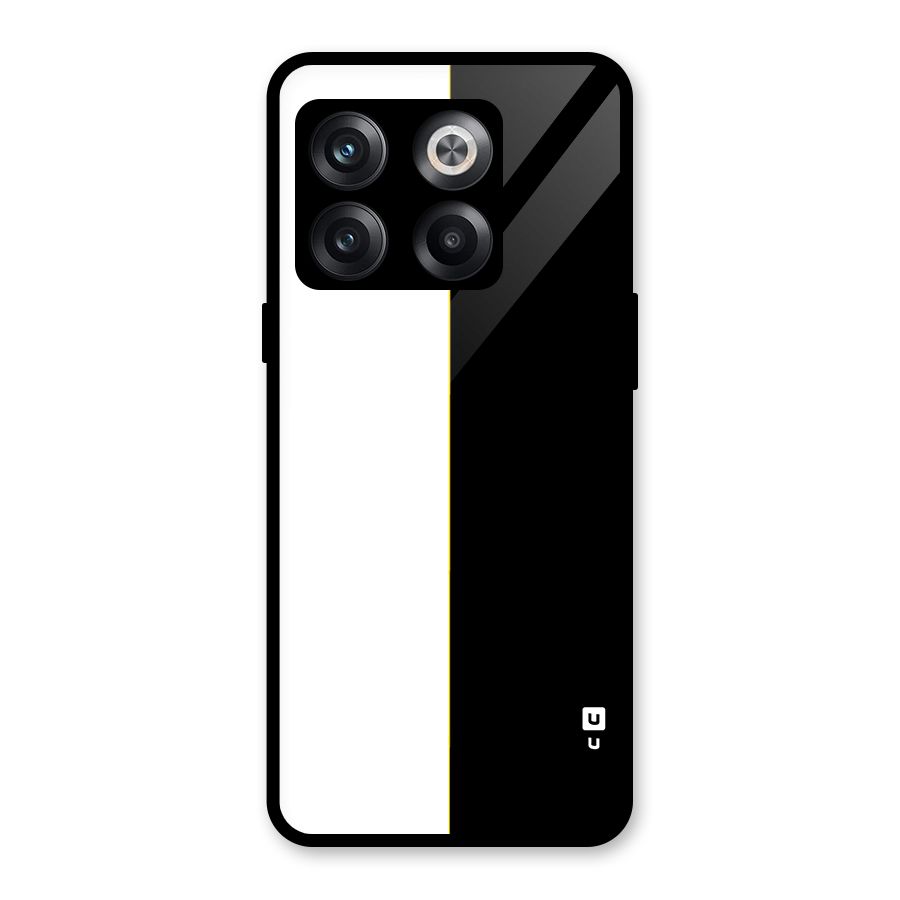 White Black Super Minimalistic Glass Back Case for OnePlus 10T