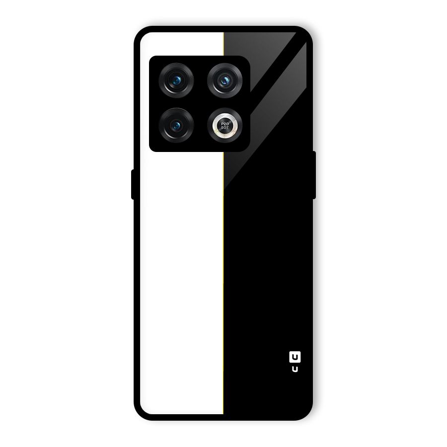 White Black Super Minimalistic Glass Back Case for OnePlus 10 Pro 5G