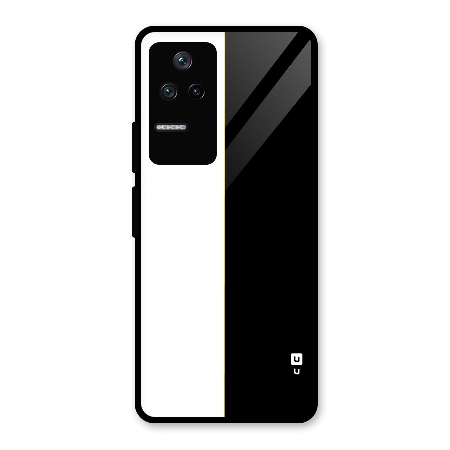 White Black Super Minimalistic Glass Back Case for Poco F4 5G