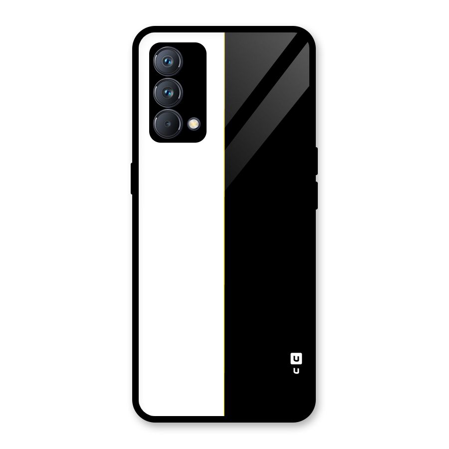 White Black Super Minimalistic Glass Back Case for Realme GT Master Edition