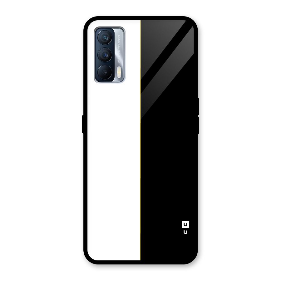 White Black Super Minimalistic Glass Back Case for Realme X7
