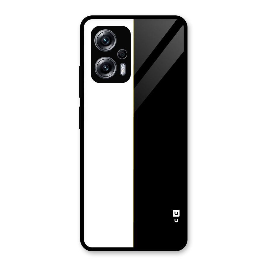 White Black Super Minimalistic Glass Back Case for Redmi K50i
