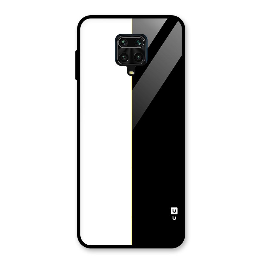 White Black Super Minimalistic Glass Back Case for Redmi Note 10 Lite