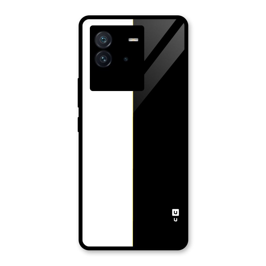 White Black Super Minimalistic Glass Back Case for Vivo iQOO Neo 6 5G