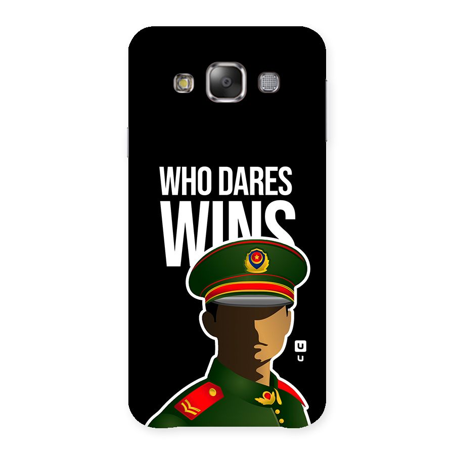 Who Dares Wins Back Case for Galaxy E7
