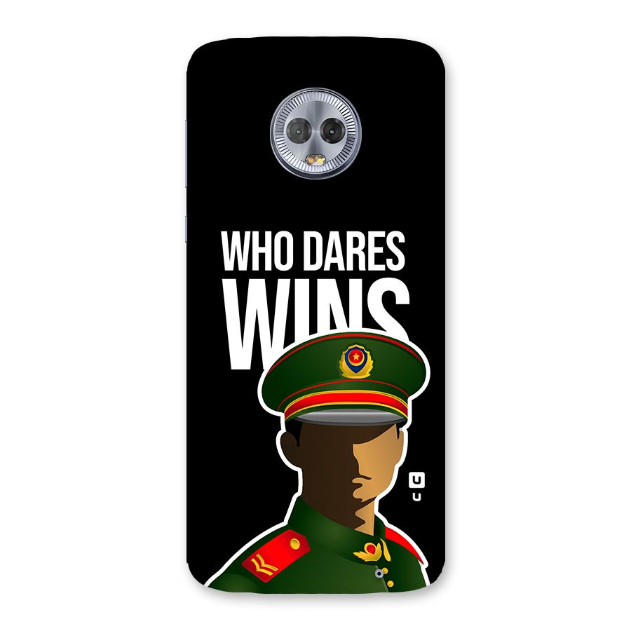 Who Dares Wins Back Case for Moto G6 Plus