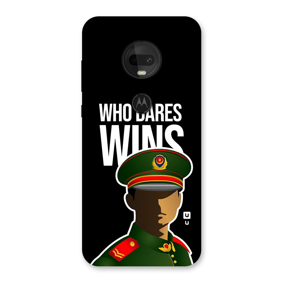 Who Dares Wins Back Case for Moto G7