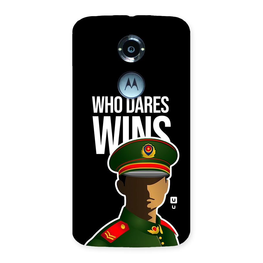 Who Dares Wins Back Case for Moto X2