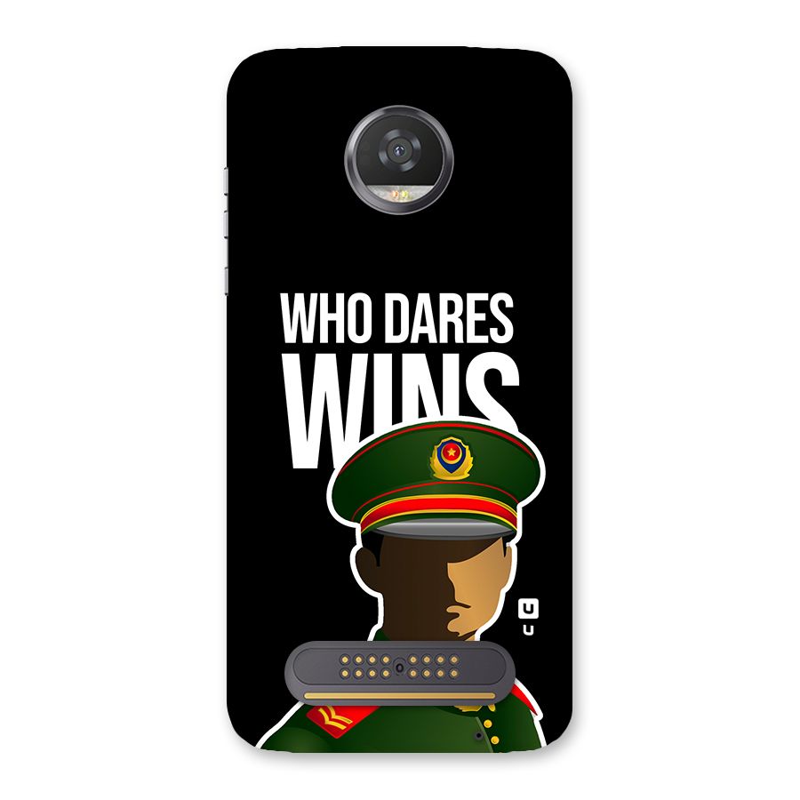 Who Dares Wins Back Case for Moto Z2 Play