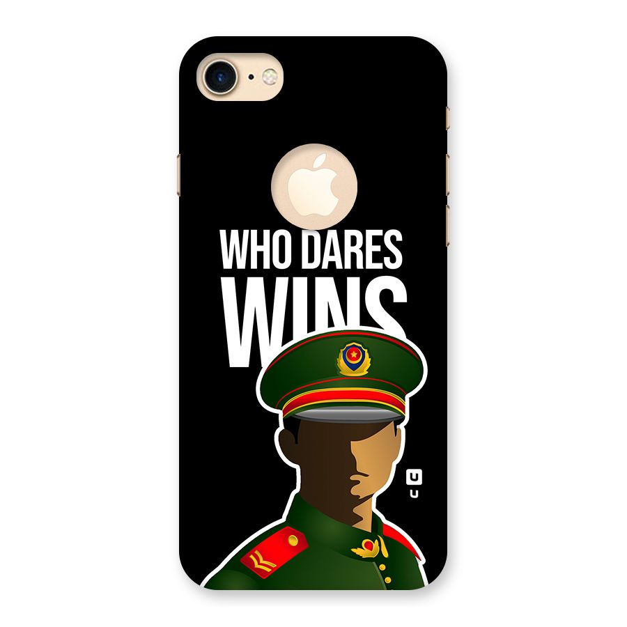 Who Dares Wins Back Case for iPhone 7 Logo Cut