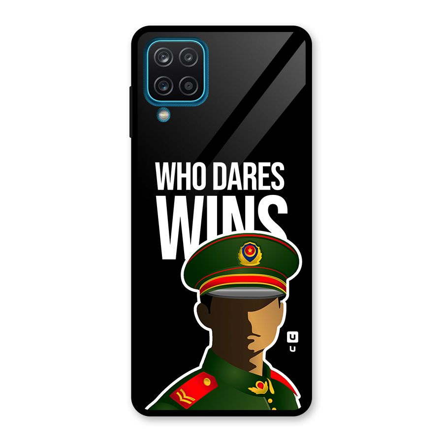 Who Dares Wins Glass Back Case for Galaxy A12