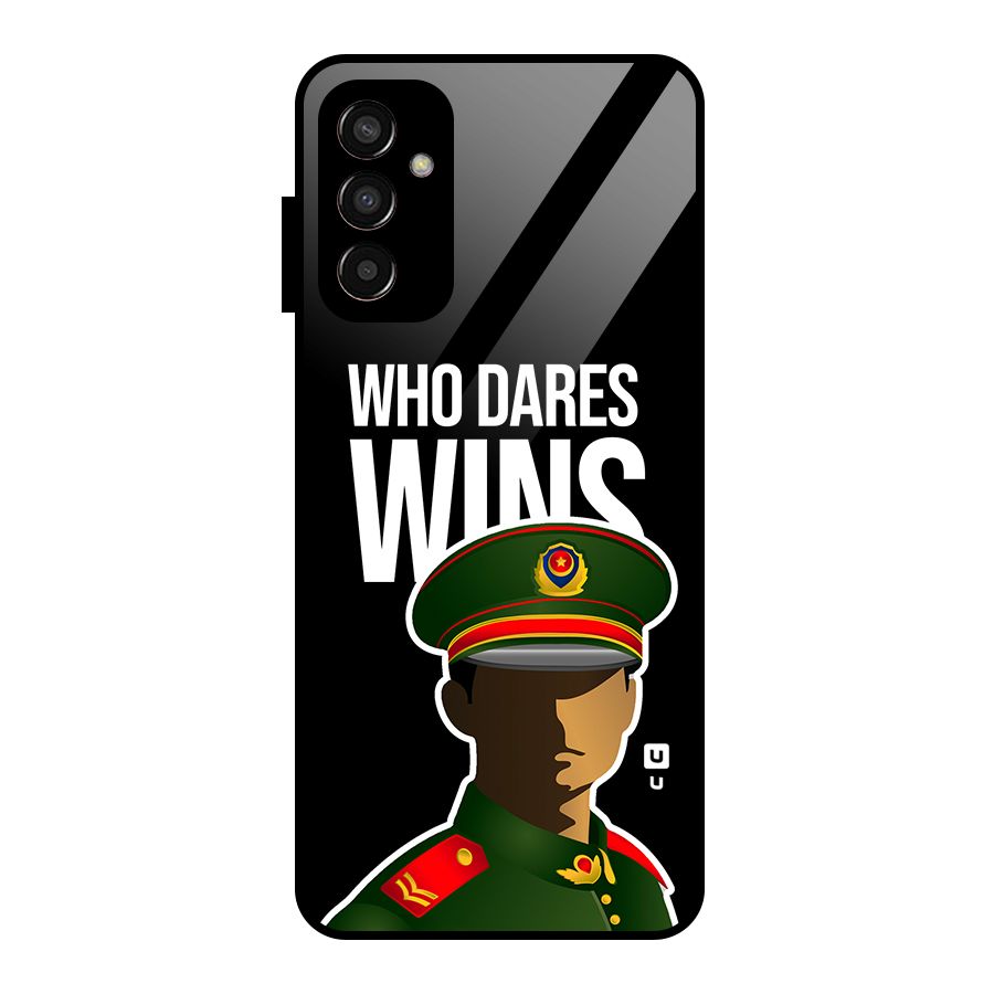 Who Dares Wins Glass Back Case for Galaxy F13