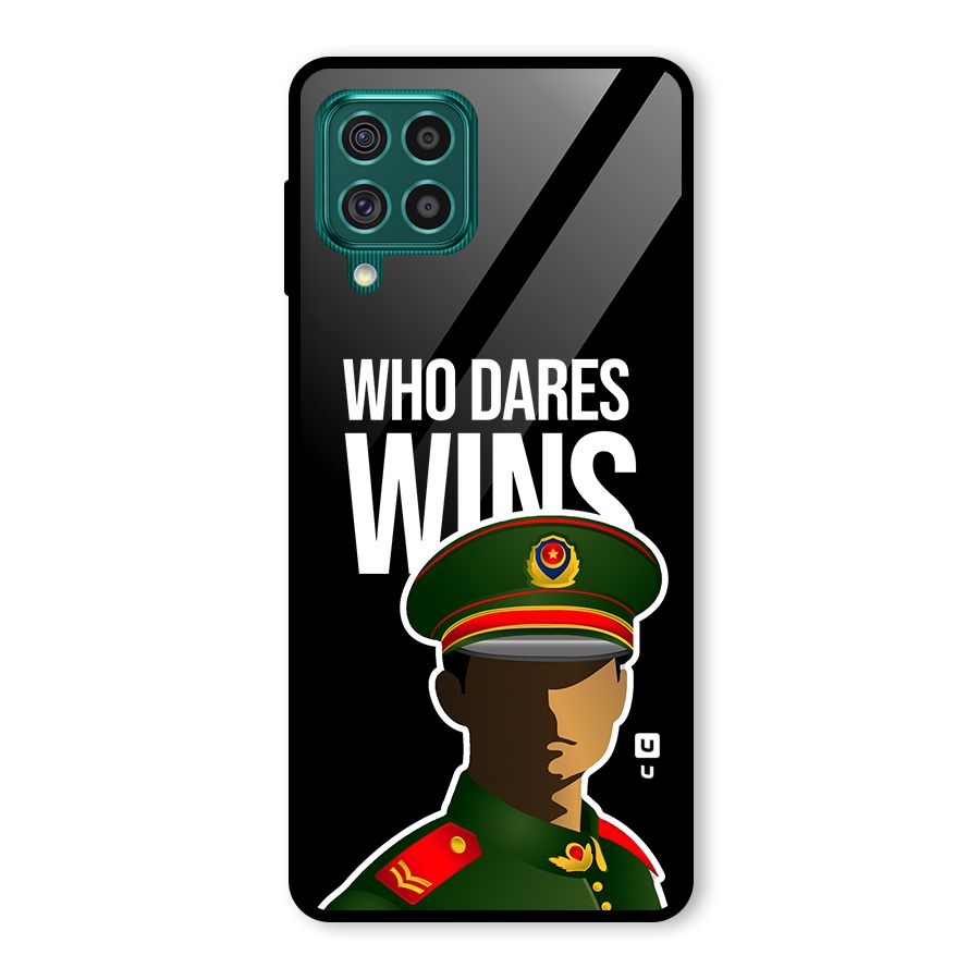 Who Dares Wins Glass Back Case for Galaxy F62