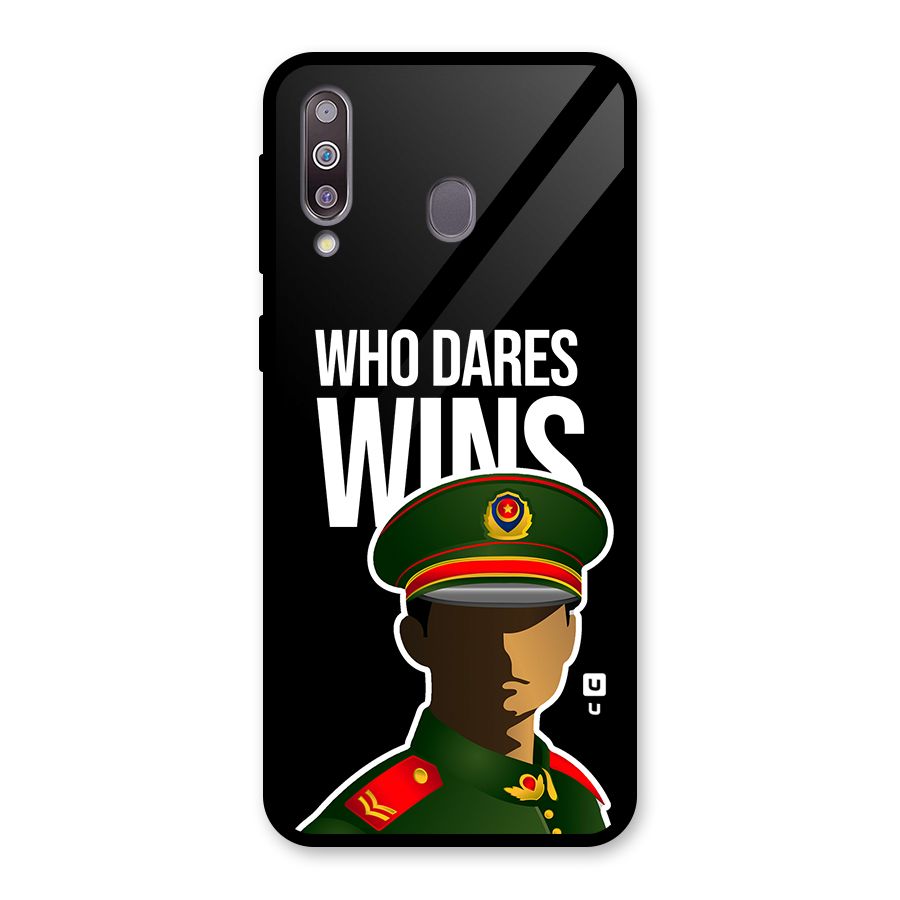 Who Dares Wins Glass Back Case for Galaxy M30
