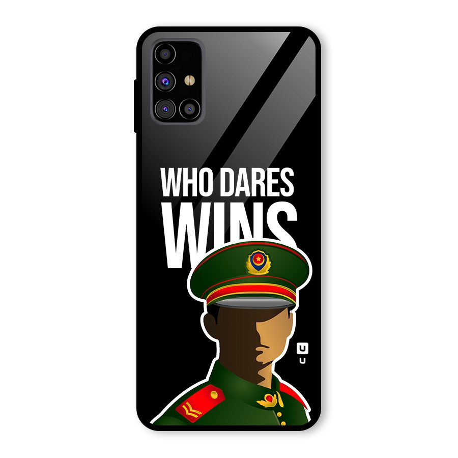 Who Dares Wins Glass Back Case for Galaxy M31s