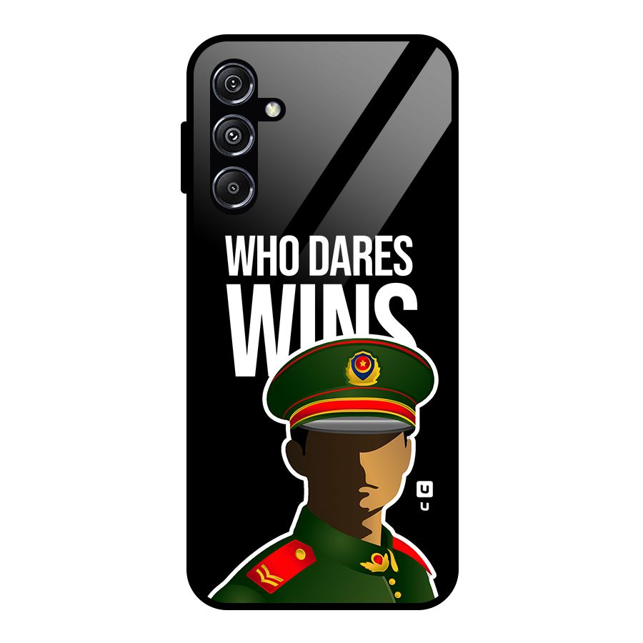 Who Dares Wins Glass Back Case for Galaxy M34 5G