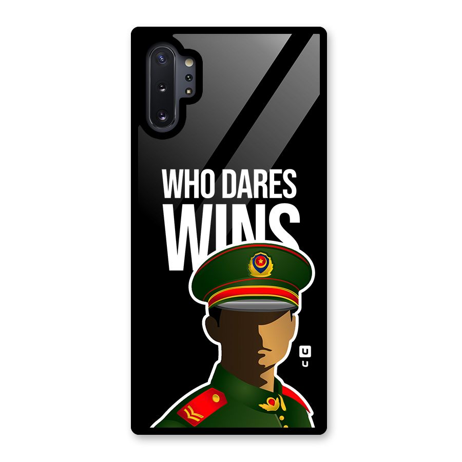 Who Dares Wins Glass Back Case for Galaxy Note 10 Plus