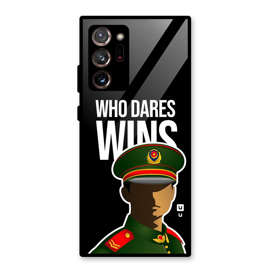 Who Dares Wins Glass Back Case for Galaxy Note 20 Ultra