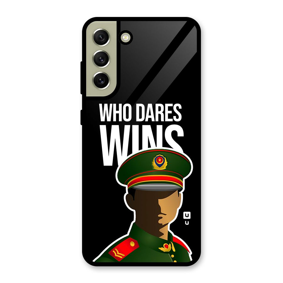Who Dares Wins Glass Back Case for Galaxy S21 FE 5G