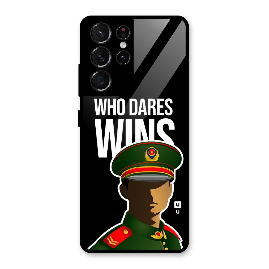 Who Dares Wins Glass Back Case for Galaxy S21 Ultra 5G