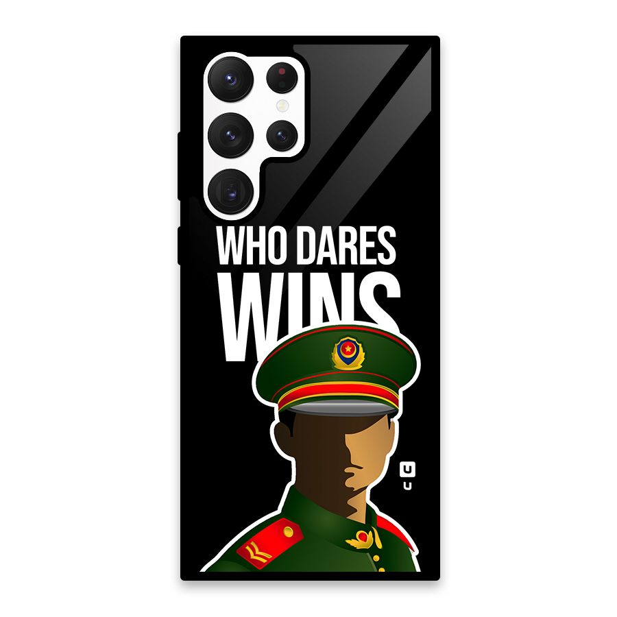 Who Dares Wins Glass Back Case for Galaxy S22 Ultra 5G