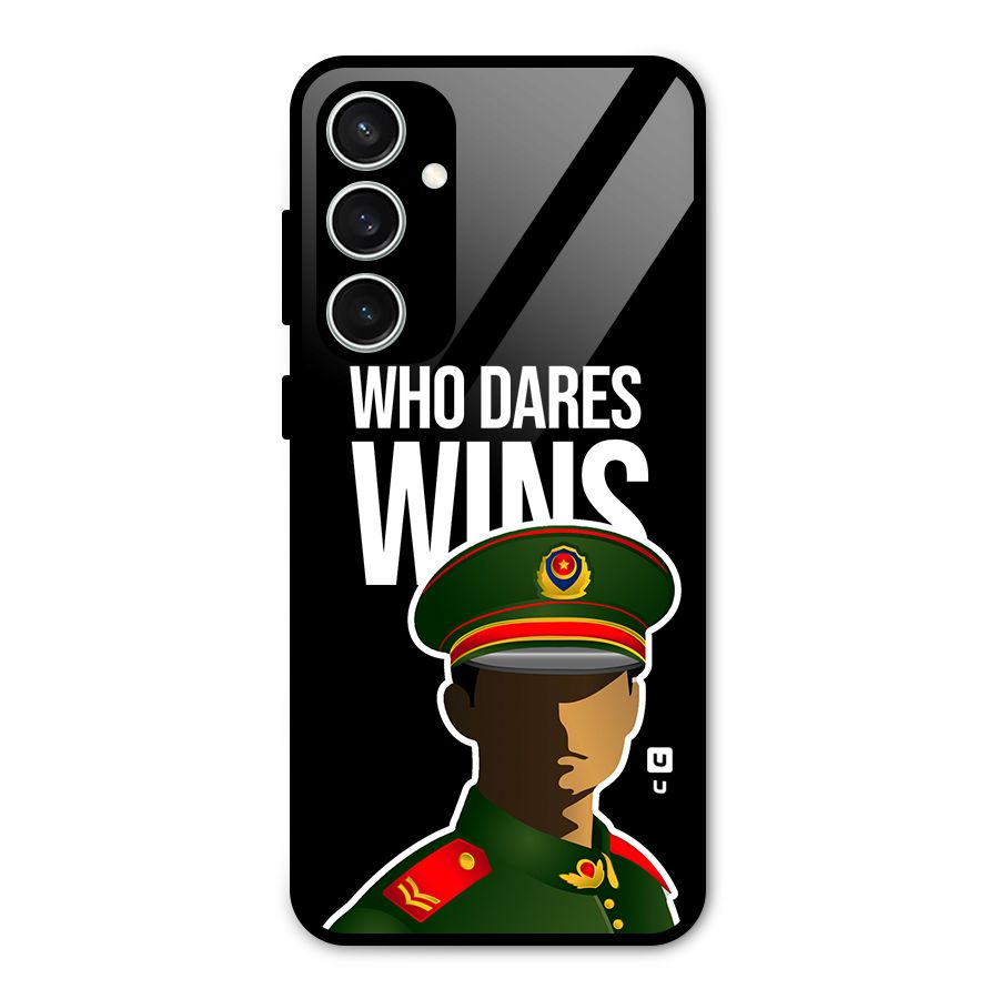 Who Dares Wins Glass Back Case for Galaxy S23 FE