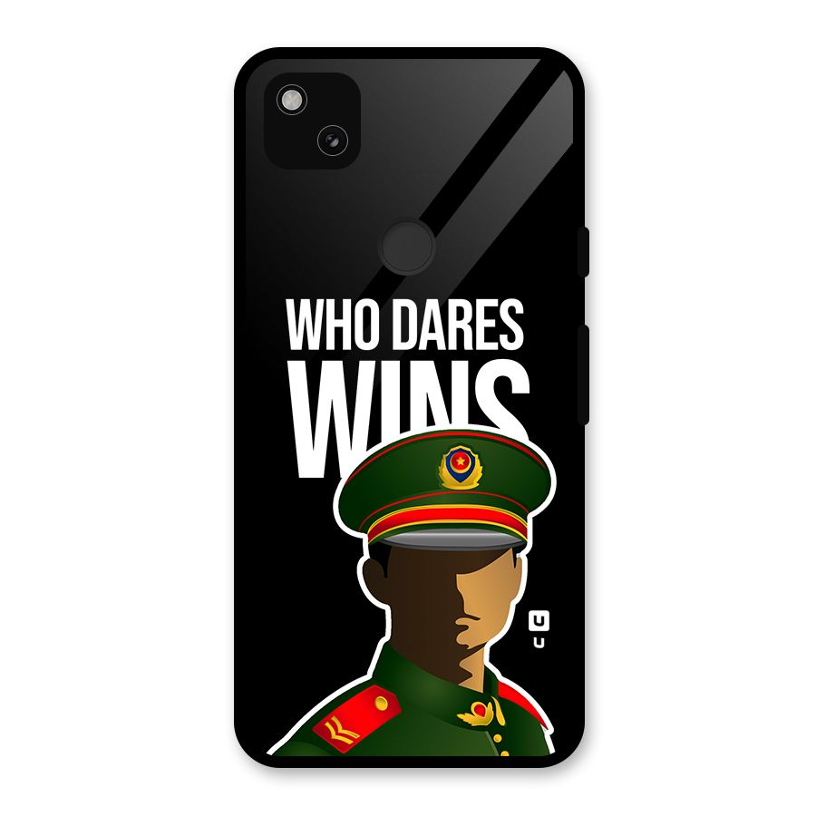 Who Dares Wins Glass Back Case for Google Pixel 4a