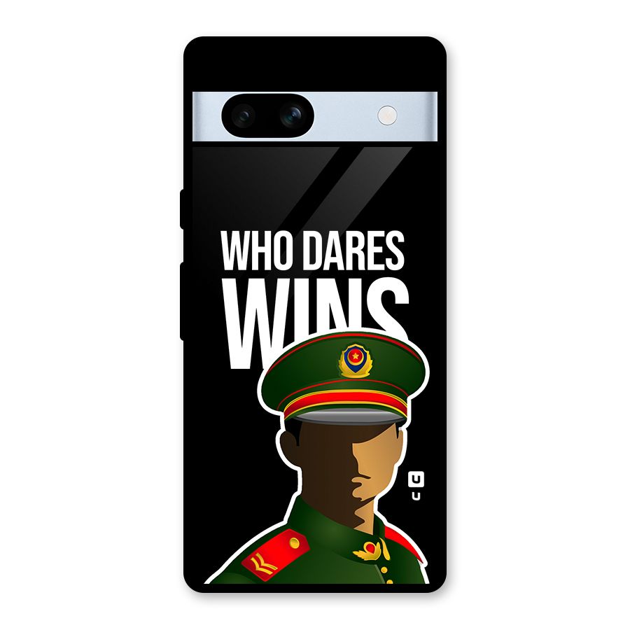 Who Dares Wins Glass Back Case for Google Pixel 7a