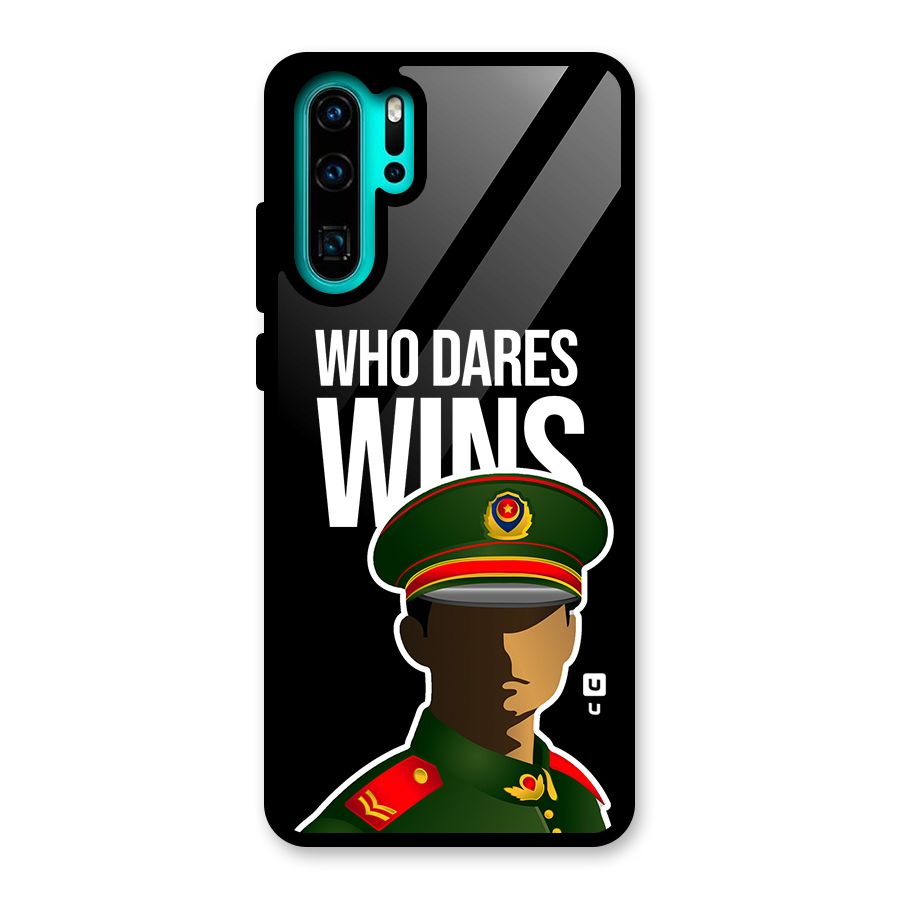 Who Dares Wins Glass Back Case for Huawei P30 Pro