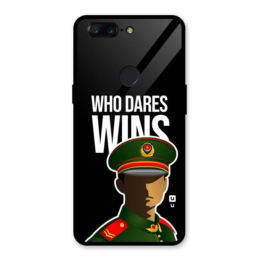 Who Dares Wins Glass Back Case for OnePlus 5T