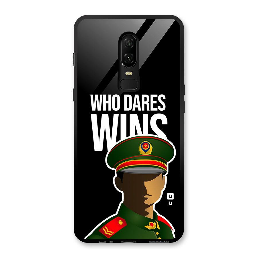 Who Dares Wins Glass Back Case for OnePlus 6