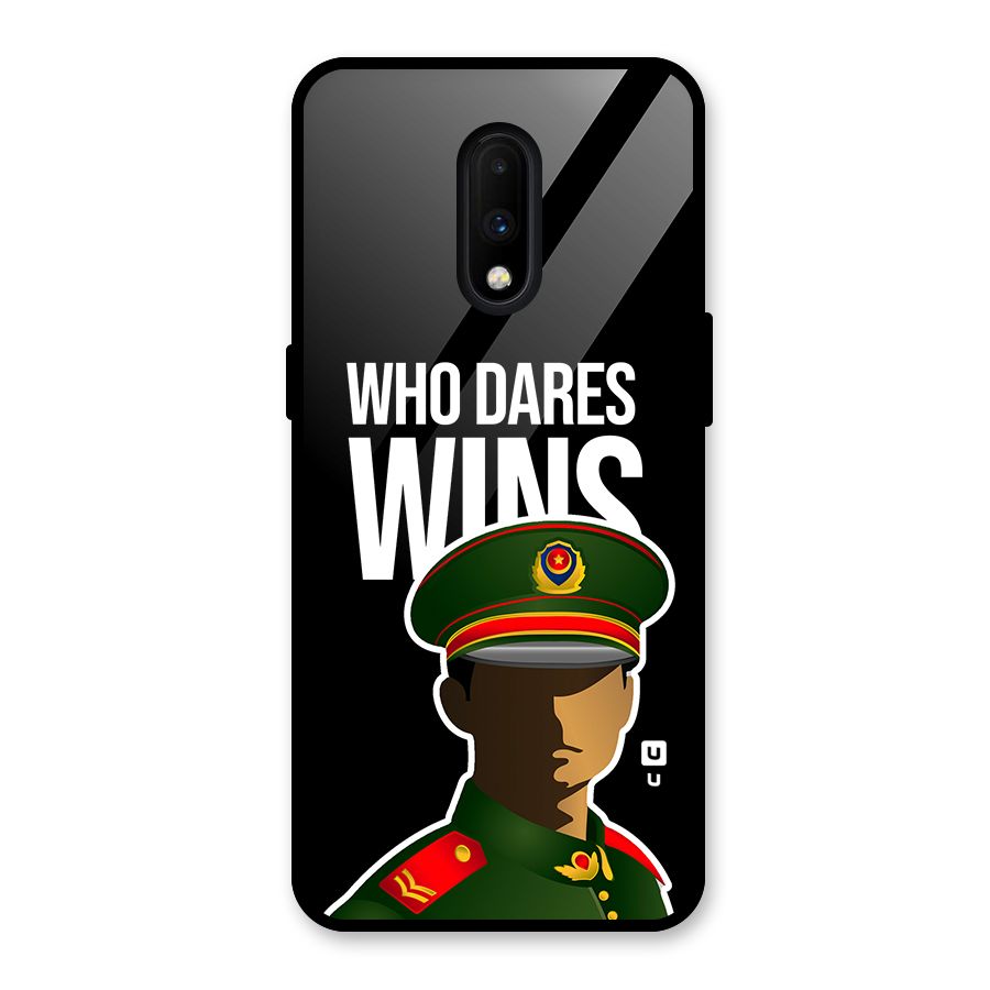 Who Dares Wins Glass Back Case for OnePlus 7