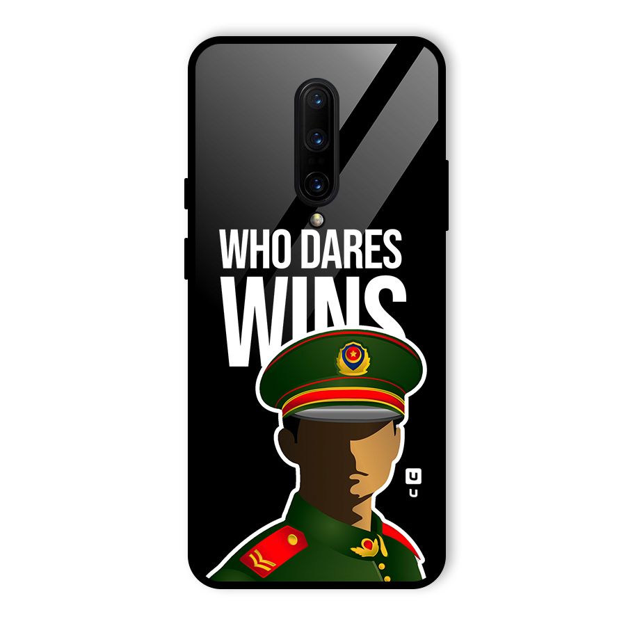 Who Dares Wins Glass Back Case for OnePlus 7 Pro