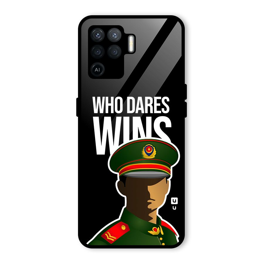 Who Dares Wins Glass Back Case for Oppo F19 Pro