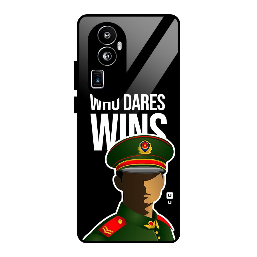 Who Dares Wins Glass Back Case for Oppo Reno10 Pro Plus