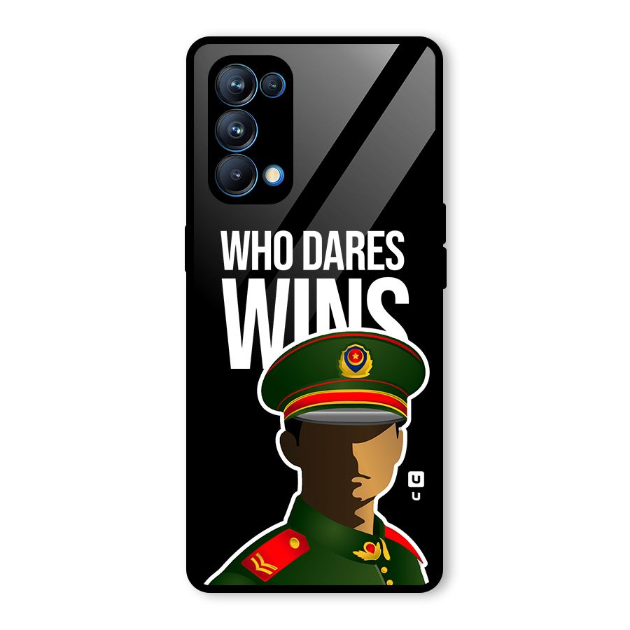 Who Dares Wins Glass Back Case for Oppo Reno5 Pro 5G