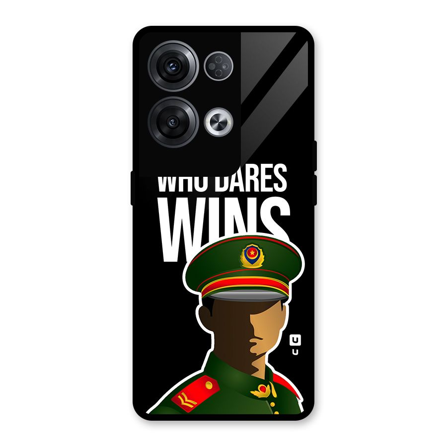 Who Dares Wins Glass Back Case for Oppo Reno8 Pro 5G