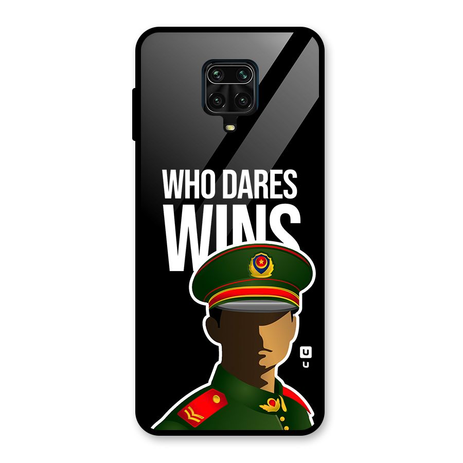 Who Dares Wins Glass Back Case for Poco M2 Pro